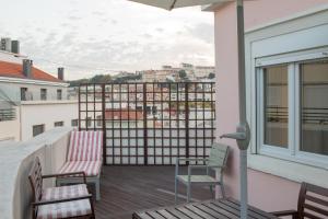 En balkon eller terrasse på 7ti7 Telhal Studio Apartment