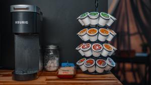 a display of cupcakes on top of a table at The Glass Globe in Traphill