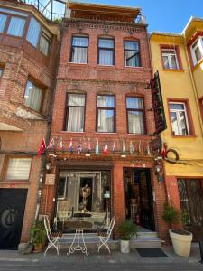 a building with flags on the front of it at Bosphorus Bridge in Istanbul