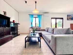 a living room with a couch and a coffee table at Kuća Sonja in Vranje