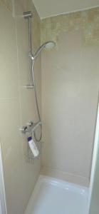 a shower in a bathroom with a shower head at Green Hill Guest Room Overijse in Overijse +12 photos