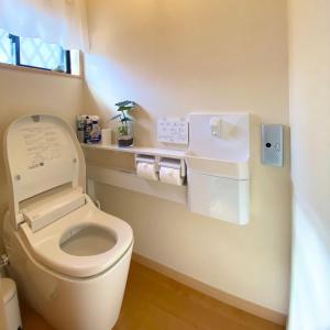 a bathroom with a toilet and a sink at AJITO Hostel 別館 in Shingū +8 photos