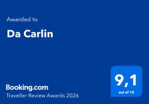 ein blaues Quadrat mit dem Text wollte da carlin in der Unterkunft Da Carlin in Cesena