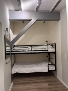 a room with two bunk beds in a room at Møn Klintholm Vintage B&B in Borre +63 photos