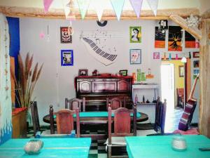 Χώρος καθιστικού στο Apapacho Hostel