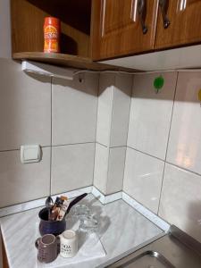 a kitchen counter top with a sink and a counter top at Barbello in Stara Pazova