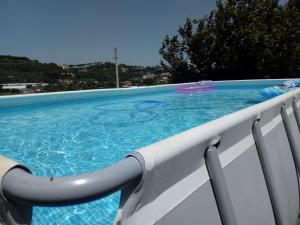 a large swimming pool with a frisbee in it at Casa Saveria in Massa Lubrense