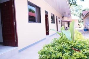 a building with a door and plants in front of it at Hotel near the clock tower in Arusha +3 photos