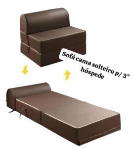 a bed is shown before and after it is assembled at 4 Studio novo no centro com ar condicionado e tv UFLA, UNILAVRAS restaurantes padaria in Lavras +8 photos