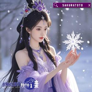 a girl in a purple dress holding a snowflake at Sakuratoto in Mengwi