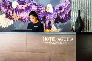 Zona de hol sau recepție la Aguila Hotel Jeju Oceano Suite