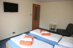 Posteľ alebo postele v izbe v ubytovaní Hotel Praha Potštejn