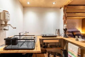 a kitchen with a sink and a counter top at Das Juwel in Erbach