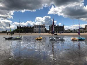a group of boats sitting in the water at Flat 4A in Edinburgh