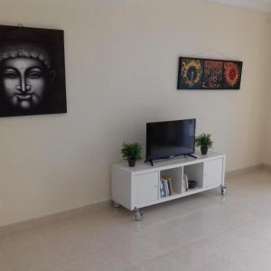 A television and/or entertainment centre at Apartamento Sunset