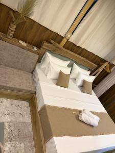 a bedroom with a bed in a tent at Villa Nature Glee in Dodanduwa +25 photos
