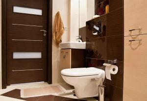 Kúpeľňa v ubytovaní Apartament Perłowy