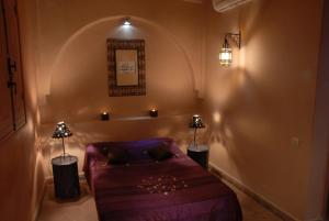 Riad Jardin des Orangers客房内的一张或多张床位