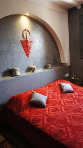 Riad Jardin des Orangers客房内的一张或多张床位