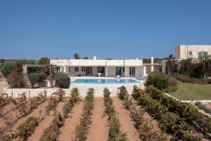 an external view of a house with a pool and a garden at Villa Caelia in Santa Maria