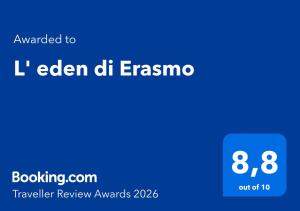 a screenshot of a cell phone with the text i eaten die argento at L' eden di Erasmo in Bonassola