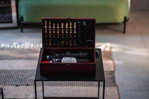 a black box filled withiazepines on a table at Villa Aries - Rural Chic Experience in Gela