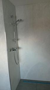 a shower stall in a bathroom with a shower at Walldürn Zentrum 2 in Walldürn