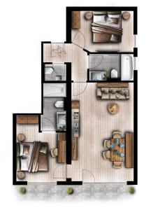a drawing of a floor plan of a house at Terravita in Fiss