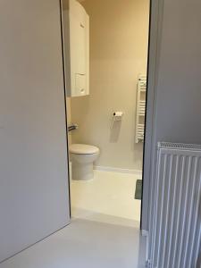 a bathroom with a toilet and a sink at Chez Sophie in Orléans