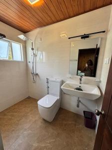 un bagno con WC e lavandino di Single Tree Hotel a Nuwara Eliya