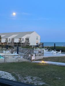 a house on the beach with a view of the ocean at Beautiful view from a peaceful place in St. George Island
