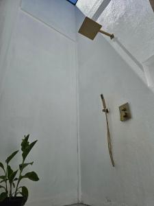 a sword on a wall next to a plant at Luma Boutique Hotel Omadhoo in Omadhoo