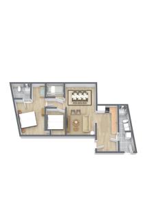a drawing of a floor plan of a room at Stylish Apartments in CPH City in Copenhagen