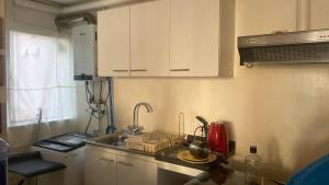 a kitchen with a sink and a counter top at departamento Eli in Valdivia