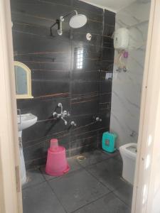 a bathroom with a sink and a toilet at Nandi Holiday Homestay in Nandi +37 photos