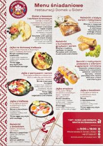 a menu for a mexican restaurant with food on it at HomeComfort Apartament Gulia in Warsaw