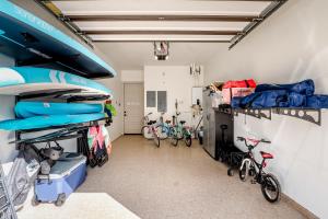 a room with three bikes parked in a room at The Fish Bowl townhouse in St. George