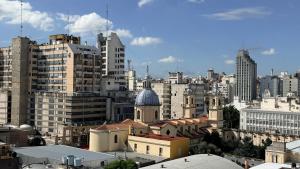 a view of a large city with buildings at Home lab studio in Córdoba