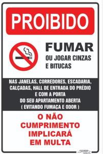 a sign with a no smoking sign on it at Elo Hotels Express in Maringá +23 photos