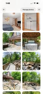 a collage of different pictures of a house at Mountain Chalet in Fairfield