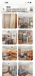a collage of photos of a home from deck view at Mountain Chalet in Fairfield