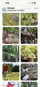 a collage of pictures of a person playing a game at Mountain Chalet in Fairfield