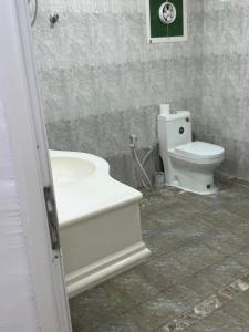 a bathroom with a sink and a toilet at Separate studio jimi in Al Ain