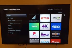a television screen with many different logos on it at Condo Ideal location Ski, Shop, Hike in Conway +15 photos