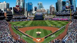 an aerial view of a baseball game in a stadium at Free Parking Loft Suite Walk to Conv Center in San Diego