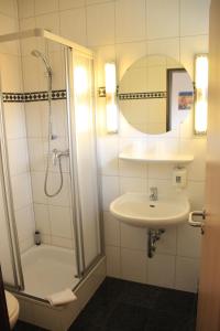 Koupelna v ubytování Hotel Weserschiffchen