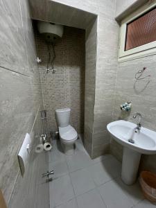 a bathroom with a toilet and a sink at Bostan Hotel in Cairo