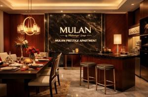 a dining room with a mium sign on the wall at Mulantogel88 in Kangboi