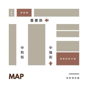 an illustration of a diagram of the maap at Heidisuitcase Homestay in Hualien City
