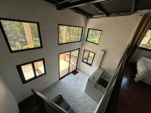 an overhead view of a living room with windows at Blue Dream in Los Altos de Cerro Azul